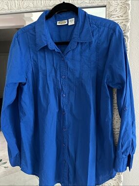 Collections Etc. Vintage Cotton Button-Down Shirt